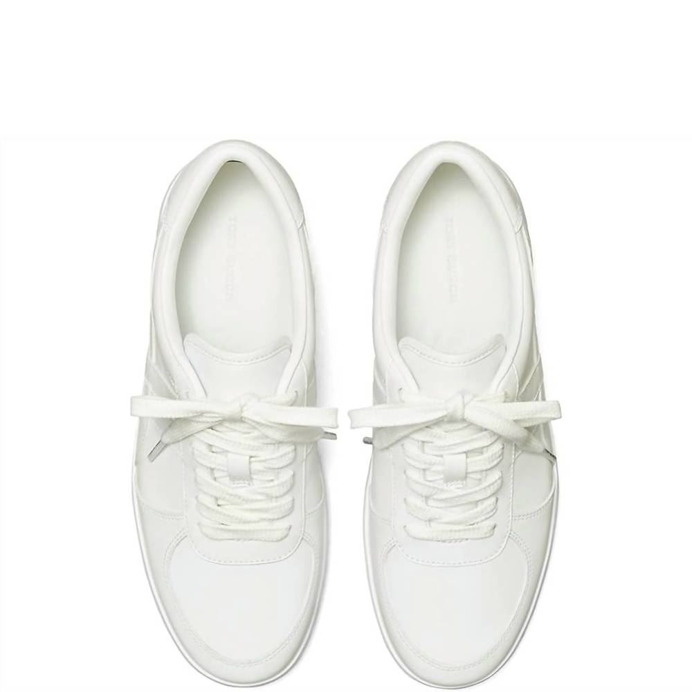 NEW TORY BURCH women's hank court sneaker in white - Picture 3 of 3